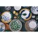 Plate porcelain dessert shade Askım, d = 20.5 cm, green color