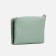 Women's wallet on the button, green color