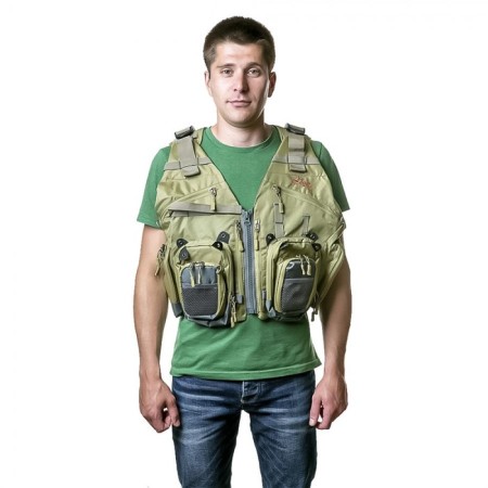 Fish -free fisheries vest Tramp Angler Khaki, S/M size