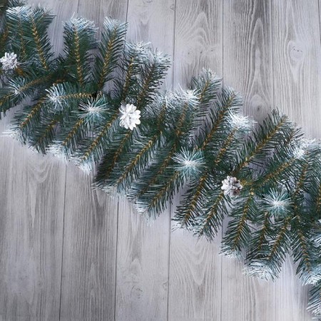 Garland coniferous "Winter fairy tale with silver cones" d-32 cm, dl 270 cm