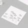 Plastic stencil "Flowers" 15x15 cm