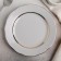 Montreal plate, d = 17.5 cm, white color with gold tap