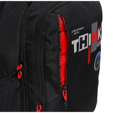 Youth backpack 42 x 31 x 22 cm, Grizzly, ergonomic back, laptop compartment, black/red-10