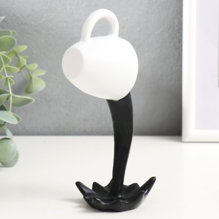 Polystone souvenir "White cup black coffee - spray" 15x5x8 cm-2