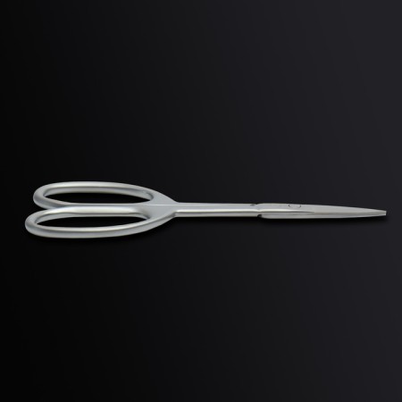 Manicure scissors "Premium satin", narrow, straight, matte, 9.6 cm, silver color-7