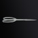 Manicure scissors "Premium satin", narrow, straight, matte, 9.6 cm, silver color
