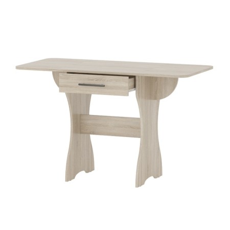 Folding table with a drawer, 600 (1200) × 570 × 750 mm, the color of the sonoma oak-1