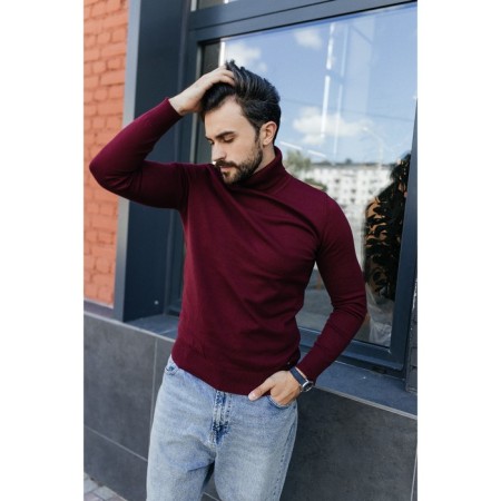 Jumper male ise, size 56, burgundy color-5