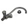 Kitchen mixer Zein Z3664, two-wound, pour height 22 cm, ABS plastic, graphite