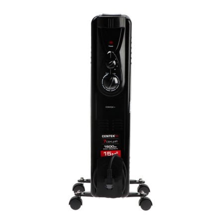 CENTEK CT-6200 heater, oil, floor, 1500 W, 15 m², 7 sections, black-1