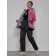 Ski jacket female winter, size 42, pink color