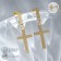 Earrings Metal "crosses" are small, color gold