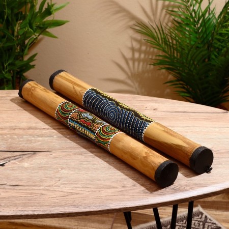 Souvenir musical instrument "Rain with blue patterns" 50x5x5 cm mix-3