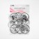 Set for curtains, connective ring, d = 52/58 mm, 10 pcs, clamp, 33 × 11 mm, 10 pcs, silver color