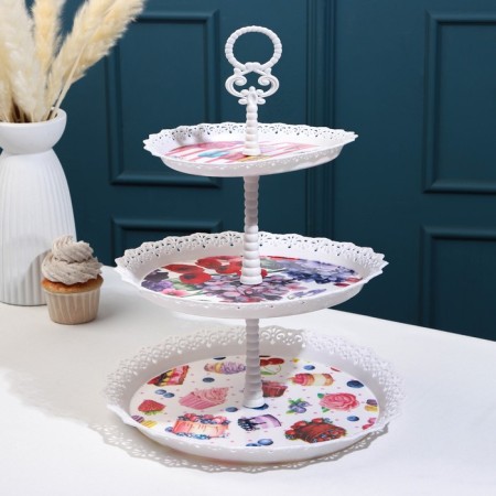 Former-Round Dalyana Dilan, 3 tiers, 20/26/29.5 cm, mix color-5