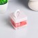 Candle in the sleeve "Circle", set 12 pcs, red