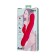 Jos Redli vibrator with a moving head, silicone, red color, 21 cm