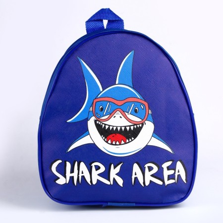 Children's set "Shark Area" (backpack+cap), river. 52-54 cm-5