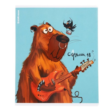 Notebook of 48 sheets in the Erichkrause cell "Happy Capy,", matte lamination, an offset block 100%, mix-5