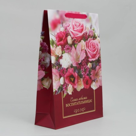 Gift Package Laminated, packaging, "Favorite Educator", l 28 x 38 x 9 cm-1