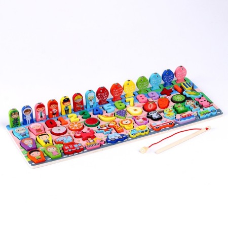 Logical Center 3 in 1 "Animals, professions, score" 44.5 × 17.8 × 4.3 cm-1
