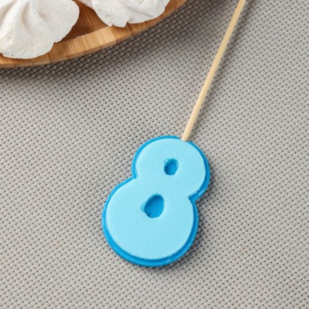 Silicone Mold for candies and chocolate "numbers", h = 5.5 cm, color transparent color-2