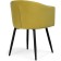 Stool on a metal frame of the jack metal/velor, black/yellow 59x57x83 cm