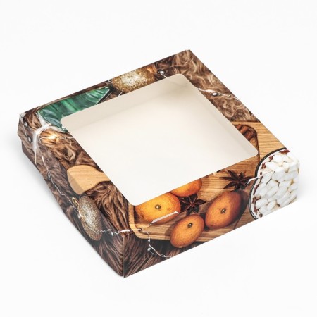 Folding box with the window "Fruits", 15 x 15 x 4 cm-2