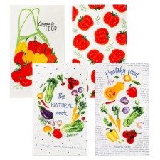 A set of kitchen towels of the share of Love Vegan, 35x60cm-4pcs, 100% cotton