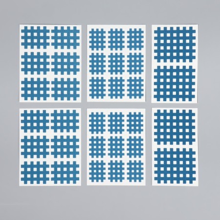 Facial tape, set, 6 sheets, blue color-6