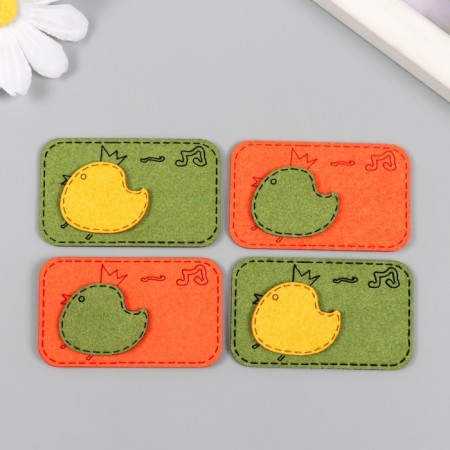 Decor for creativity claims. suede "chicken in the crown" mix 5.5x3.4 cm