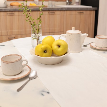 Path on the Ethel Ivory table 40x150 cm, 100% linen 170 g/m2-4