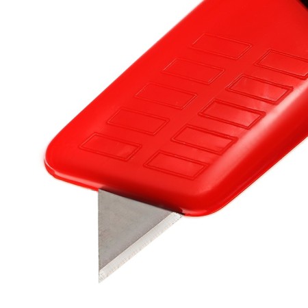 Universal trapezoidal knife 19mm, latch, plastic case, TOP-5