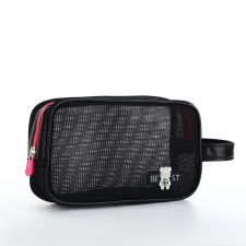 Cosmetic bag Dor mesh, 22*6.5*14, lightning department, black