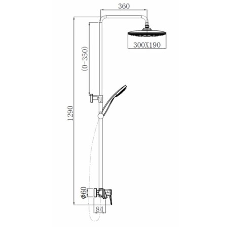 Shower system Comforty FF074R-CMT, black matte color-9