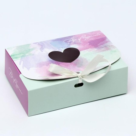Gift box team with the window "Spring colors", 16.5 x 11, 5 x 5 cm-1