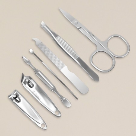 Manicure set of “Flower rapsia”, 7 items, in a case, multi -colored-2