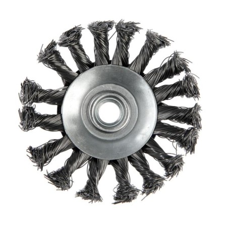 Metal brush for ushm tundra, twisted wire, "plate", M14, 100 mm-4