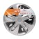 Wheel caps 14 "Super Astra", Silver, Carbon, set 2 pcs, AWCC-14-24