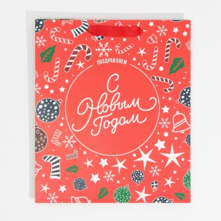 Laminated vertical package “Happy New Year”, Ml 23 x 27 x 11.5 cm, New Year-6