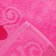 Tainted towel with a cat border, pink color, size 50x90cm 380g/m 100% cotton