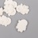 Decor for the creativity of Polystone "Clover for good luck" White set 6 pcs 2.2x3 cm