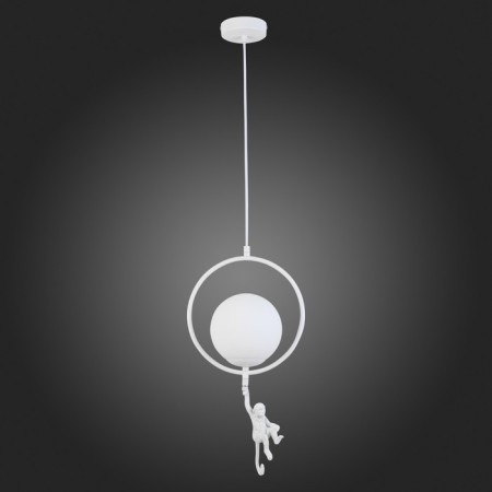 Suspension EVOLUCE. Sle115113-01. Tenato. 1x60 W, E27, 25x25x25 cm, white color-3