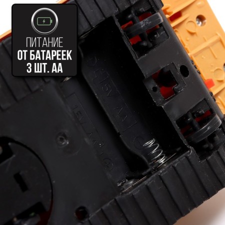 Tank "Attack", light and sound effects, works from batteries, mix-4