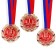 Prize medal 006, D = 7 cm. 2 place. Color: Silver. With a ribbon