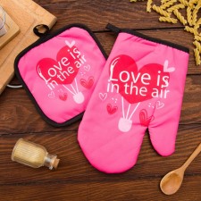 Kitchen set (2 items) Ethel Lovelife Love, a severity 17x17 cm, mitten 26x16 cm, 100% p/e