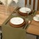 Path on the table Ethel Kitchen 40x150 cm, green color, 100% cotton, sarzha 220 g/m2