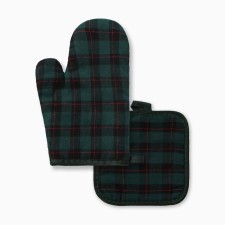 New Year. Kitchen set 2 Ave. Ethel Cell centered, gently. 17*17cm, mittens-sigv. 26*16cm, 100%p/e