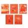 Notebook of 48 sheets in a cage on an apricot paper clip, covered cardboard, matte lames, mix