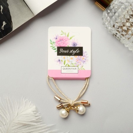Hair elastic band "Evelina" beads, 5 cm